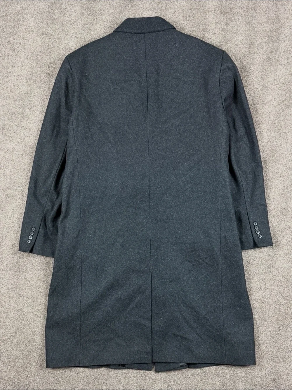 London Fog Grey Wool Blend Single Breasted Long Overcoat Mens 48 XXL Winter Coat